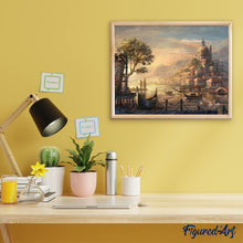 Laden Sie das Bild in den Galerie-Viewer, Malen nach Zahlen für Erwachsene | Romantischer Hafen | Figured'Art
