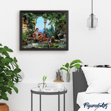 Laden Sie das Bild in den Galerie-Viewer, Malen nach Zahlen für Erwachsene | Liegende Frau und Leopard | Figured'Art