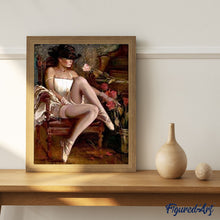 Laden Sie das Bild in den Galerie-Viewer, Malen nach Zahlen für Erwachsene | Sexy Frau mit Hut | Figured'Art