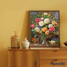 Laden Sie das Bild in den Galerie-Viewer, Malen nach Zahlen für Erwachsene | Vase und Farbexplosion | Figured'Art