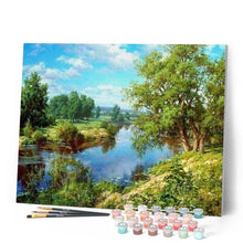 Laden Sie das Bild in den Galerie-Viewer, Malen nach Zahlen für Erwachsene | Landschaft mit Fluss | Figured'Art