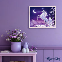 Laden Sie das Bild in den Galerie-Viewer, Malen nach Zahlen für Erwachsene | Einhorn und Mondstrahl | Figured'Art