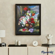 Laden Sie das Bild in den Galerie-Viewer, Malen nach Zahlen für Erwachsene | Klassische Landschaft mit Blumen | Figured'Art