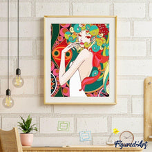 Laden Sie das Bild in den Galerie-Viewer, Malen nach Zahlen für Erwachsene | Asiatin Pop Art | Figured'Art