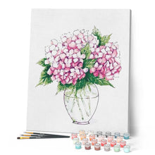 Laden Sie das Bild in den Galerie-Viewer, Malen nach Zahlen für Erwachsene | Kleine Vase und Hortensien | Figured'Art