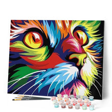 Laden Sie das Bild in den Galerie-Viewer, Malen nach Zahlen für Erwachsene | Raubkatze Pop Art | Figured'Art