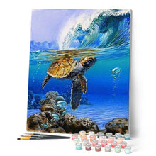 Laden Sie das Bild in den Galerie-Viewer, Malen nach Zahlen für Erwachsene | Wasserschildkröte | Figured'Art
