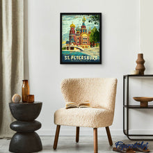 Laden Sie das Bild in den Galerie-Viewer, Reiseposter Sankt Petersburg