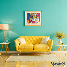 Laden Sie das Bild in den Galerie-Viewer, Malen nach Zahlen für Erwachsene | Tiger Pop Art 2 | Figured'Art