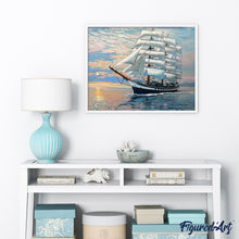 Laden Sie das Bild in den Galerie-Viewer, Malen nach Zahlen für Erwachsene | Segelboot im Ozean | Figured'Art