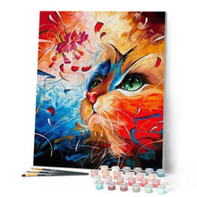 Laden Sie das Bild in den Galerie-Viewer, Malen nach Zahlen für Erwachsene | Farbige Katze | Figured'Art