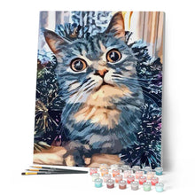 Laden Sie das Bild in den Galerie-Viewer, Malen nach Zahlen für Erwachsene | Katze mit Stil | Figured'Art