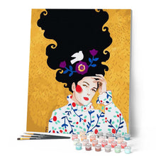 Laden Sie das Bild in den Galerie-Viewer, Frau mit schwarzen Haaren | Figured'Art