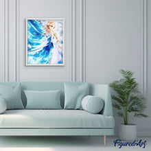 Laden Sie das Bild in den Galerie-Viewer, Malen nach Zahlen für Erwachsene | Prinzessin in Blau | Figured'Art