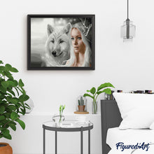 Laden Sie das Bild in den Galerie-Viewer, Malen nach Zahlen für Erwachsene | Wolf und Schönheit | Figured'Art