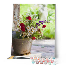 Laden Sie das Bild in den Galerie-Viewer, Malen nach Zahlen für Erwachsene | Blumen und Eimer | Figured'Art