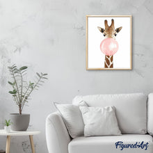 Laden Sie das Bild in den Galerie-Viewer, Malen nach Zahlen für Erwachsene | Giraffe und Kaugummi | Figured'Art