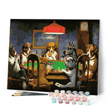 Laden Sie das Bild in den Galerie-Viewer, Malen nach Zahlen für Erwachsene | Poker spielende Hunde | Figured'Art