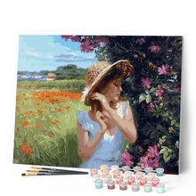 Laden Sie das Bild in den Galerie-Viewer, Malen nach Zahlen für Erwachsene | Mädchen auf dem Feld | Figured'Art