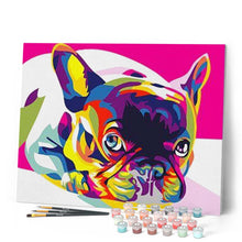 Laden Sie das Bild in den Galerie-Viewer, Malen nach Zahlen für Erwachsene | Mops Pop Art | Figured'Art