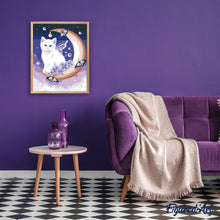 Laden Sie das Bild in den Galerie-Viewer, Malen nach Zahlen für Erwachsene | Katze auf der Mondsichel | Figured'Art