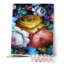 Laden Sie das Bild in den Galerie-Viewer, Malen nach Zahlen Erwachsene Blumen Figured'Art