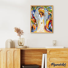 Laden Sie das Bild in den Galerie-Viewer, Malen nach Zahlen für Erwachsene | Kleiner Engel abstrakt | Figured'Art