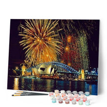 Laden Sie das Bild in den Galerie-Viewer, Malen nach Zahlen für Erwachsene | Feuerwerk in Sydney | Figured'Art