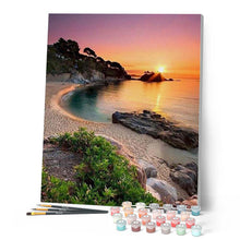 Laden Sie das Bild in den Galerie-Viewer, Malen nach Zahlen für Erwachsene | Sonnenuntergang am Strand 2 | Figured'Art