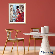 Laden Sie das Bild in den Galerie-Viewer, Malen nach Zahlen für Erwachsene | Schöne Frau und Eiffelturm | Figured'Art