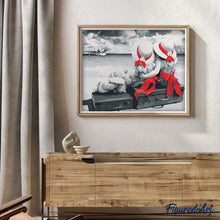 Laden Sie das Bild in den Galerie-Viewer, Malen nach Zahlen für Erwachsene | Kleines Mädchen mit roten Bändern | Figured'Art