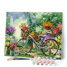 Laden Sie das Bild in den Galerie-Viewer, Malen nach Zahlen für Erwachsene | Blumen und Fahrräder | Figured'Art