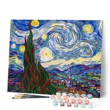 Laden Sie das Bild in den Galerie-Viewer, Malen nach Zahlen für Erwachsene | Van Gogh Sternennacht | Figured'Art
