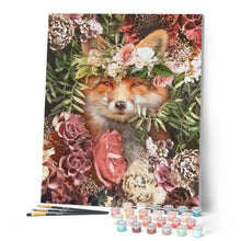 Laden Sie das Bild in den Galerie-Viewer, Malen nach Zahlen für Erwachsene | Kleiner Fuchs und Blumen | Figured'Art