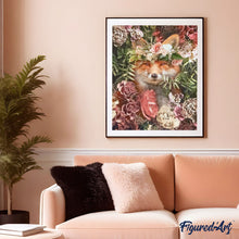 Laden Sie das Bild in den Galerie-Viewer, Malen nach Zahlen für Erwachsene | Kleiner Fuchs und Blumen | Figured'Art