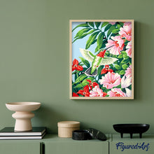 Laden Sie das Bild in den Galerie-Viewer, Malen nach Zahlen für Erwachsene | Kolibri in den Blumen | Figured'Art