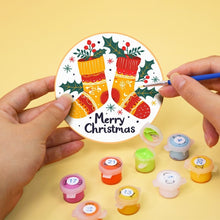 Laden Sie das Bild in den Galerie-Viewer, Malen nach Zahlen 10 cm Untersetzer (6 Stück) - Handgemachte Weihnachten