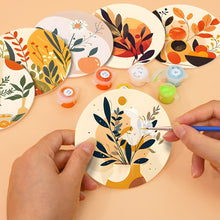 Laden Sie das Bild in den Galerie-Viewer, Malen nach Zahlen 10 cm Untersetzer (6 Stück) - Modernes Botanisches Design