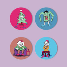 Laden Sie das Bild in den Galerie-Viewer, Malen nach Zahlen 15 cm Untersetzer (4 Stück) - Kreatives Weihnachtsgeschenk 2