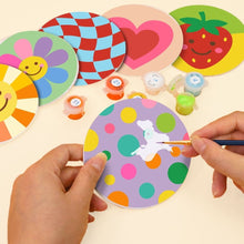 Laden Sie das Bild in den Galerie-Viewer, Malen nach Zahlen 10cm Untersetzer (6 Stück) - Fröhliche Pop-Ikonen
