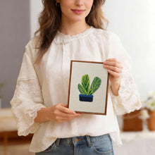 Laden Sie das Bild in den Galerie-Viewer, Punch Needle Set (4 Stück) mit Rahmen - Botanische Stimmung