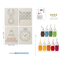 Laden Sie das Bild in den Galerie-Viewer, Punch Needle Set (4 Stück) mit Rahmen - Urbane Icons 2
