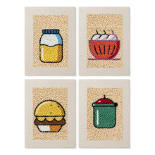 Laden Sie das Bild in den Galerie-Viewer, Punch Needle Set (4 Stück) mit Rahmen​ - Snackzeit 1 Figured'Art