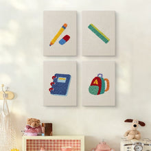 Laden Sie das Bild in den Galerie-Viewer, Punch Needle Set (4 Stück) mit Rahmen - Lernstimmung