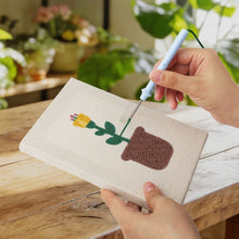 Laden Sie das Bild in den Galerie-Viewer, Punch Needle Set (4 Stück) mit Rahmen - Blühende Blumen Set