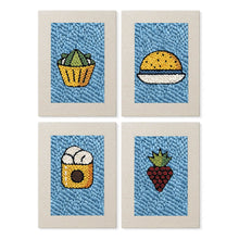 Laden Sie das Bild in den Galerie-Viewer, Punch Needle Set (4 Stück) mit Rahmen​ - Snackzeit 2 Figured'Art