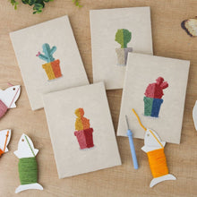 Laden Sie das Bild in den Galerie-Viewer, Punch Needle Set (4 Stück) mit Rahmen - Mini Indoor Garten 1