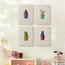Laden Sie das Bild in den Galerie-Viewer, Punch Needle Set (4 Stück) mit Rahmen - Glückliche Pflanzen 1