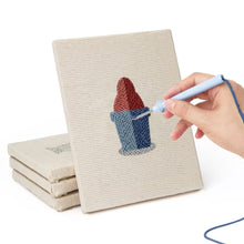 Laden Sie das Bild in den Galerie-Viewer, Punch Needle Set (4 Stück) mit Rahmen - Glückliche Pflanzen 1
