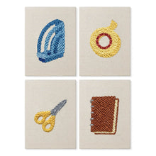 Laden Sie das Bild in den Galerie-Viewer, Punch Needle Set (4 Stück) mit Rahmen​ - Schreibtisch Essentials 2 Figured'Art